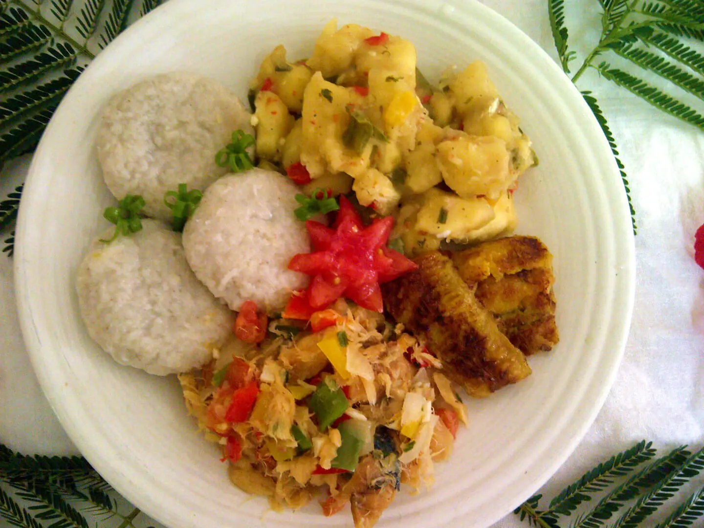 Spicy Plantains and Breadfruit